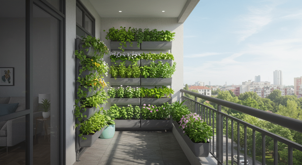 Vertical Garden Setup for Balcony | Greentech Home Kits